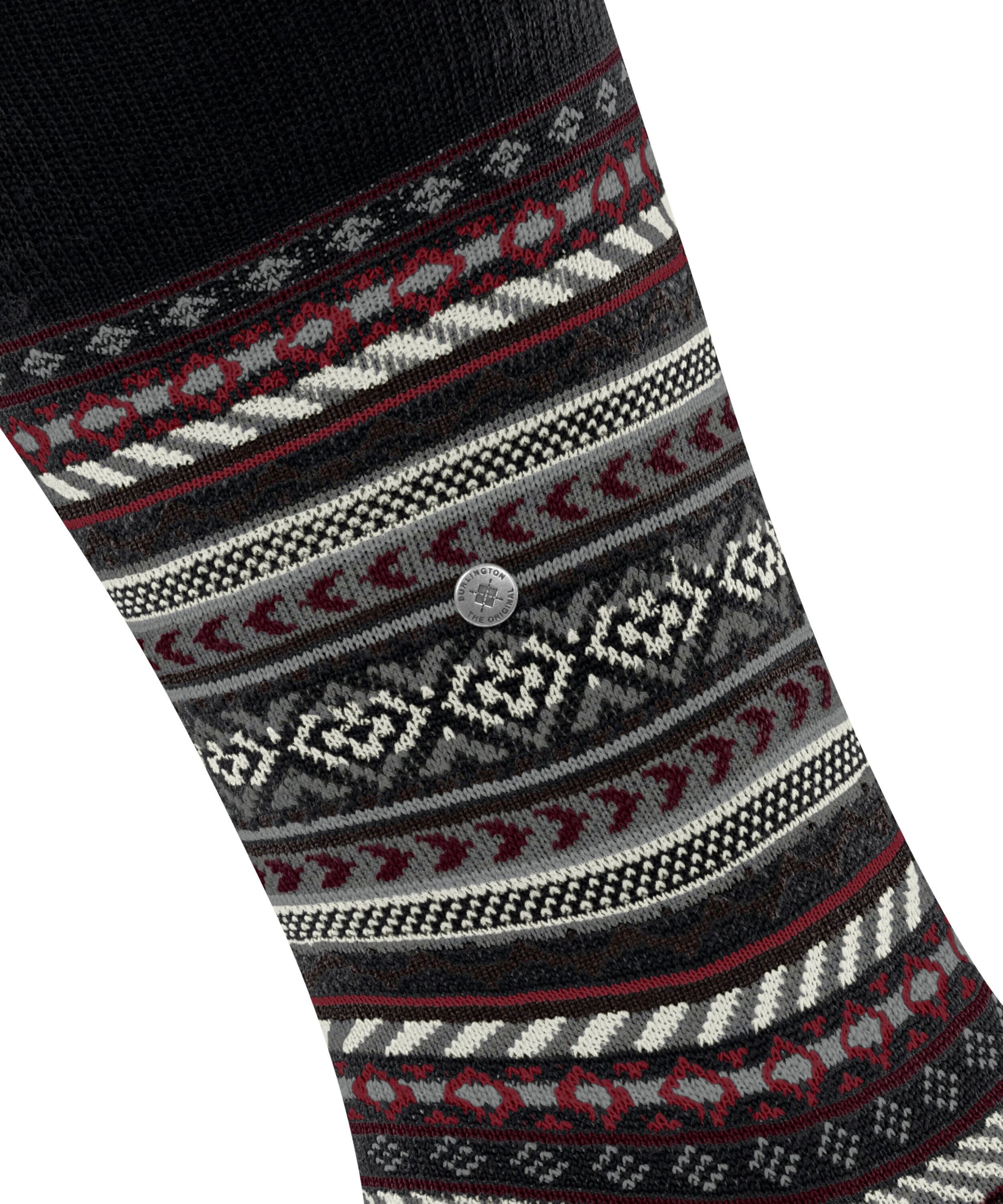 Burlington Fair Isle Herren (Black)