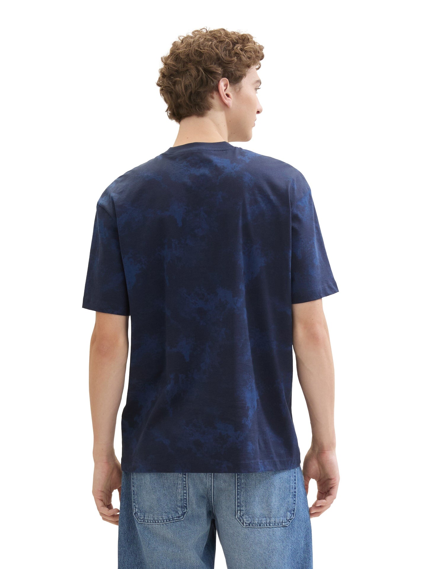 T-Shirt mit Allover Print (Navy Smoky Pri)
