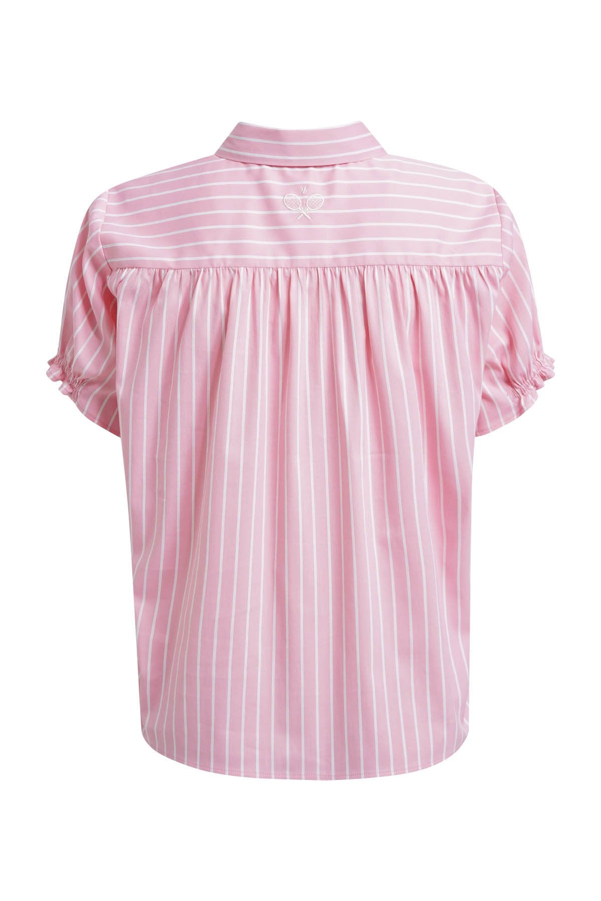 Striped Half Slv Collar Blouse (Bubblegum Print)