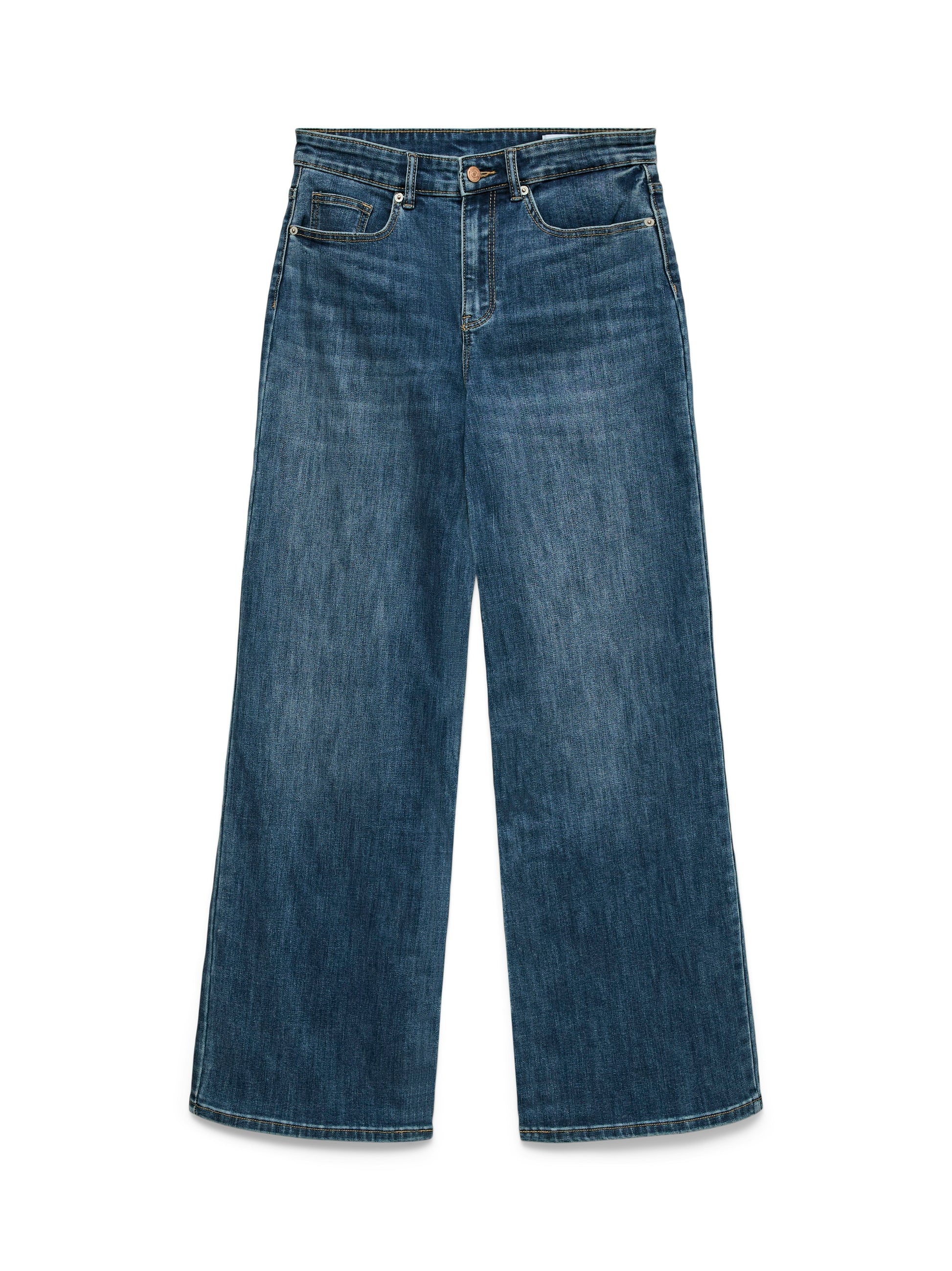 Vmolivia Stretch Hr Wide Jns Li3182 Noos (Medium Blue D)