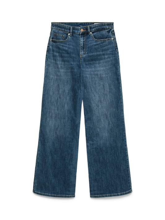 Vmolivia Stretch Hr Wide Jns Li3182 Noos (Medium Blue D)