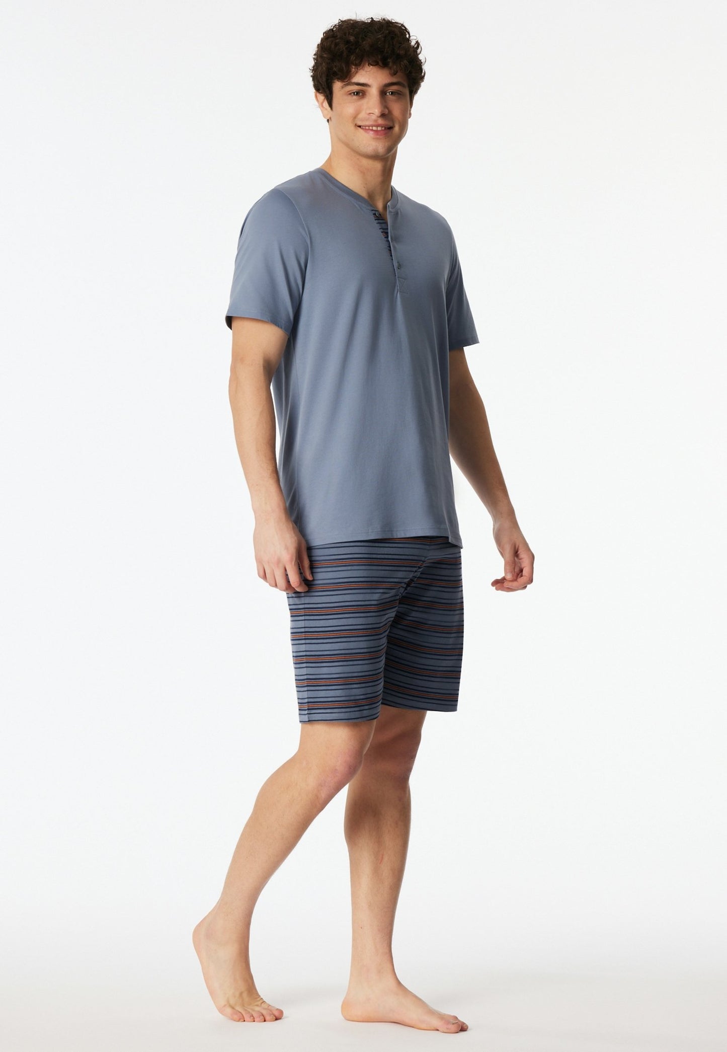 Schlafanzug kurz (Blaugrau)