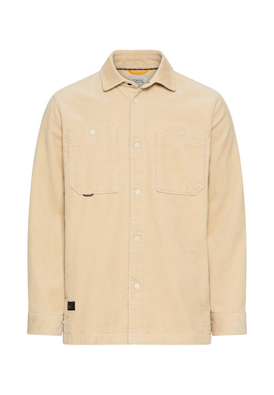 Cord Overshirt mit Druckknöpfen (Oatmeal)