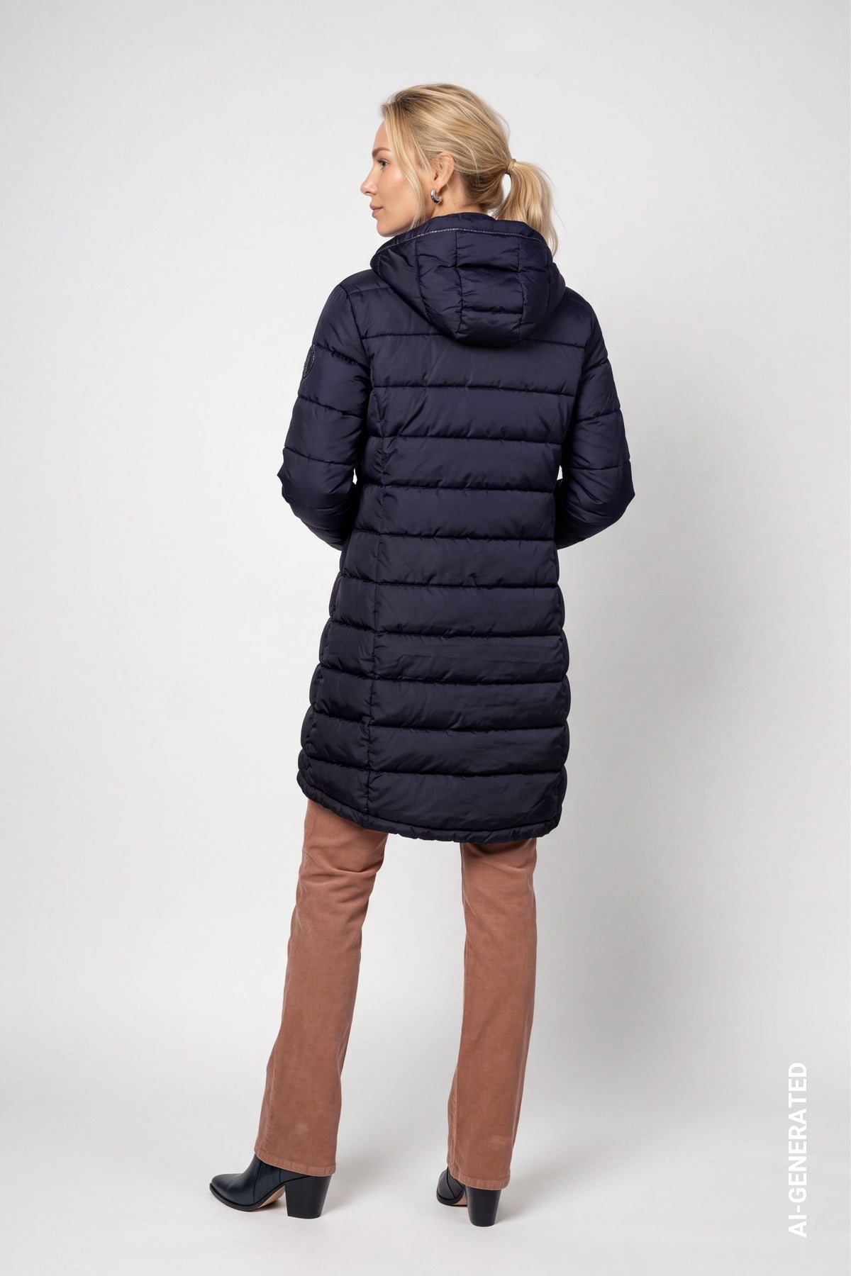 Steppmantel mit Patch (Dark Blue)