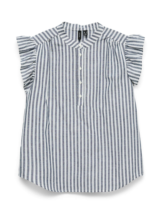 Vmselma Ss Frill Top (Navy Blaze)