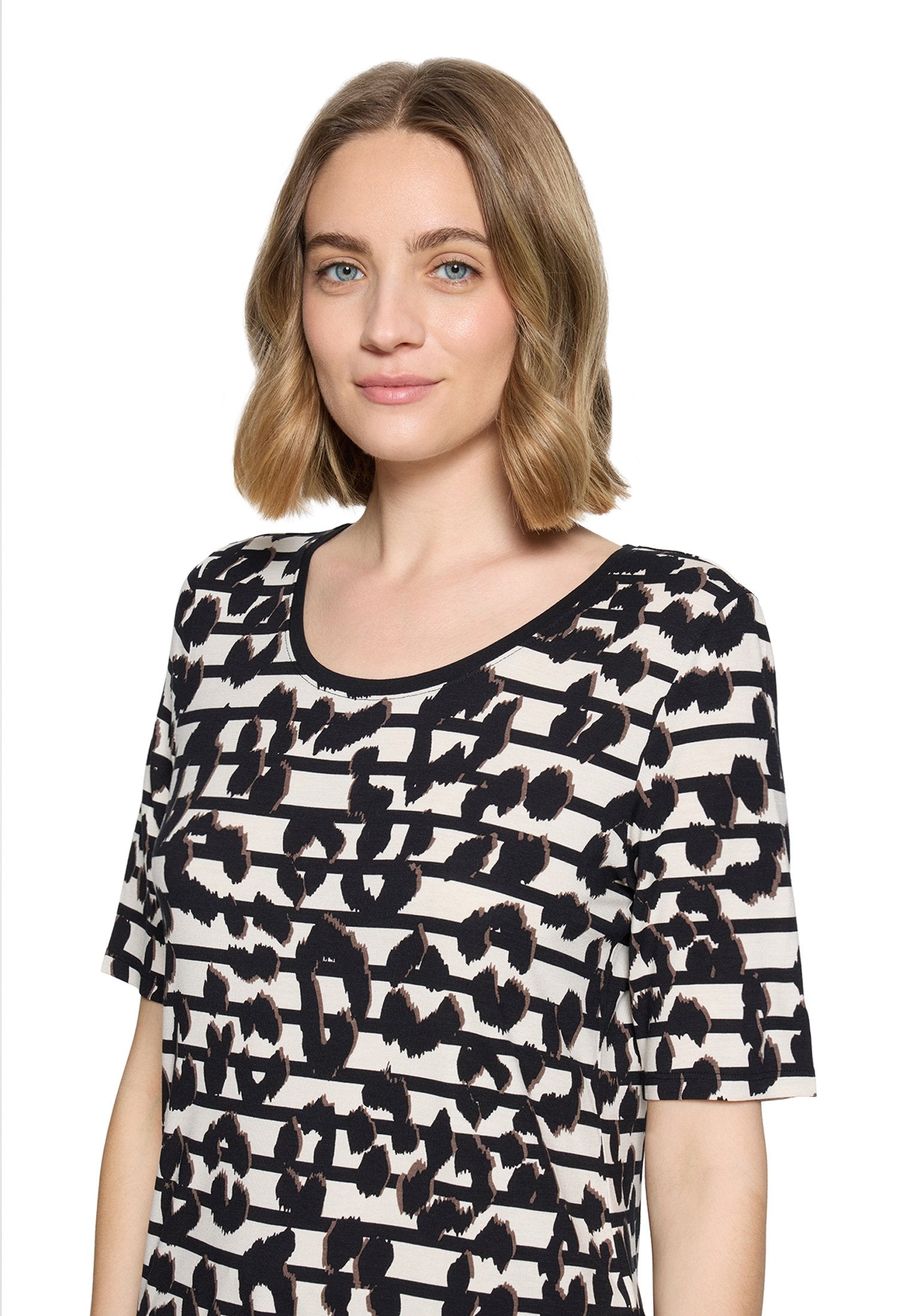 Printshirt (Beige/black)