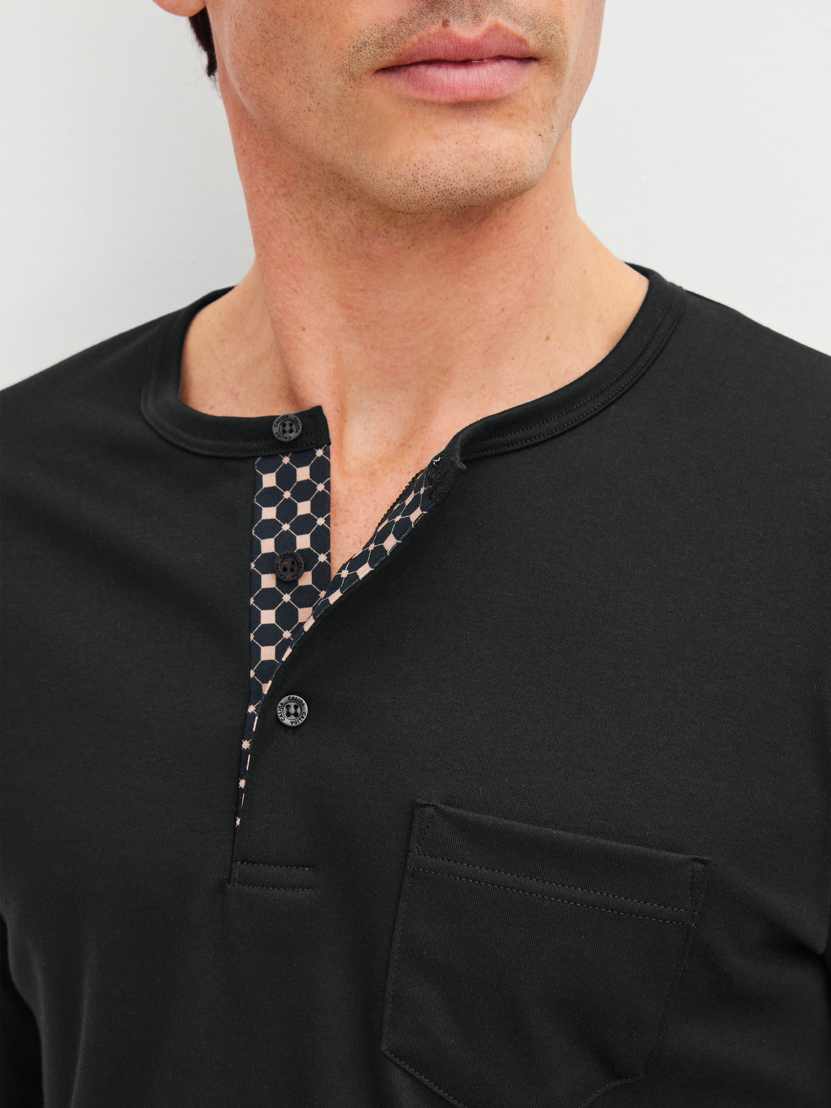 HERREN Pyjama (Schwarz)