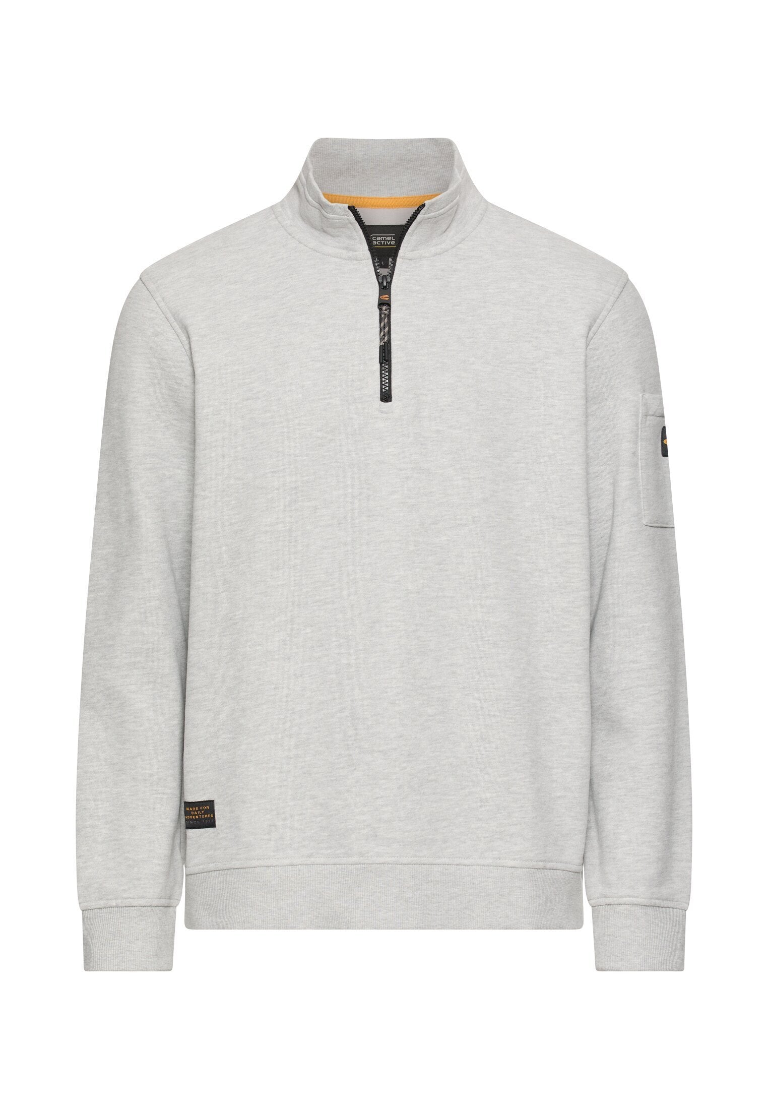 Sweatshirt mit Troyerkragen (Dust Grey)