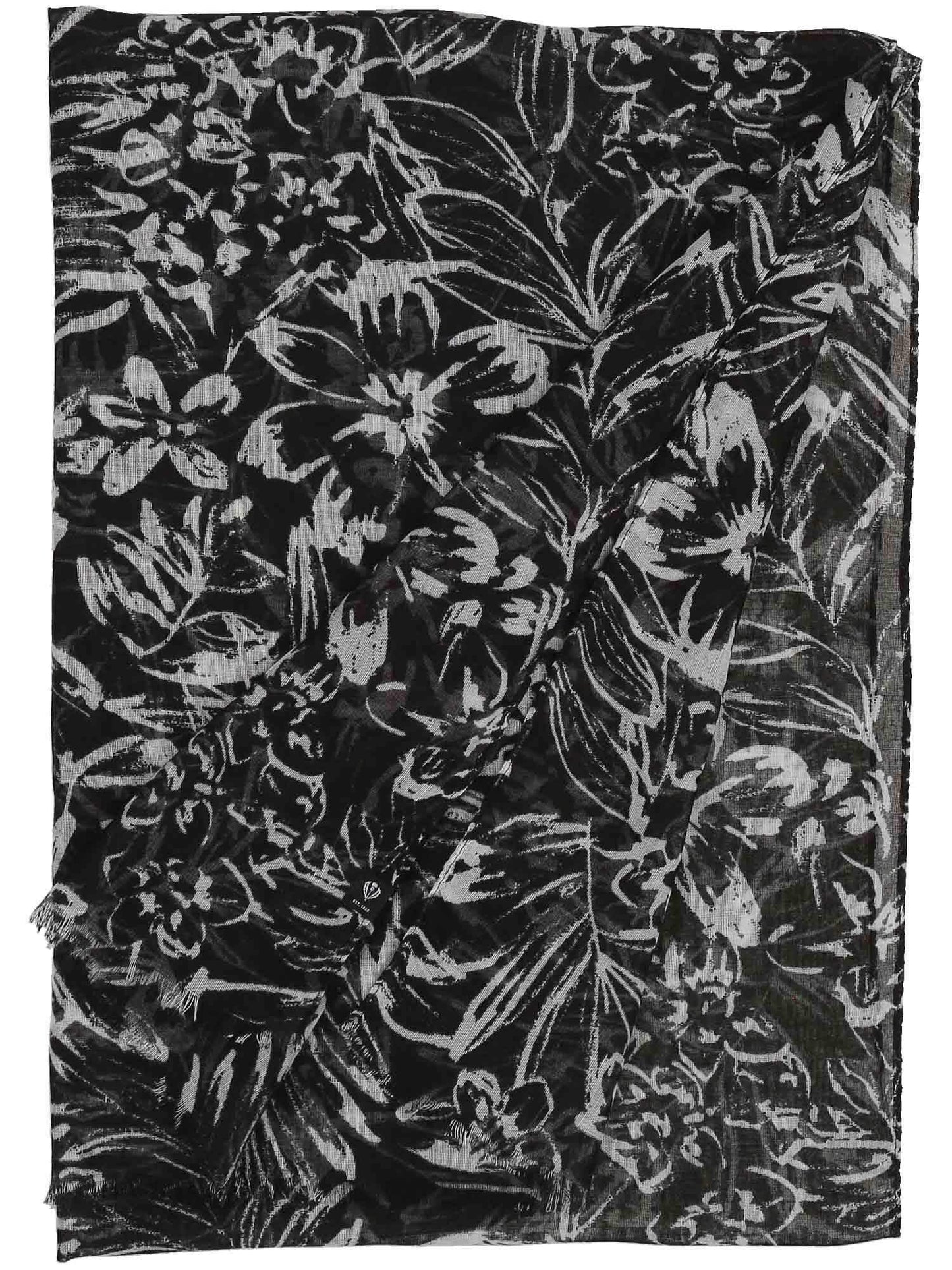 Schal Polyester Schal (Black White)