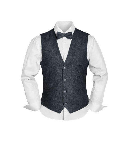 Set Weste,Fliege+Einstecktuch (D-grau)