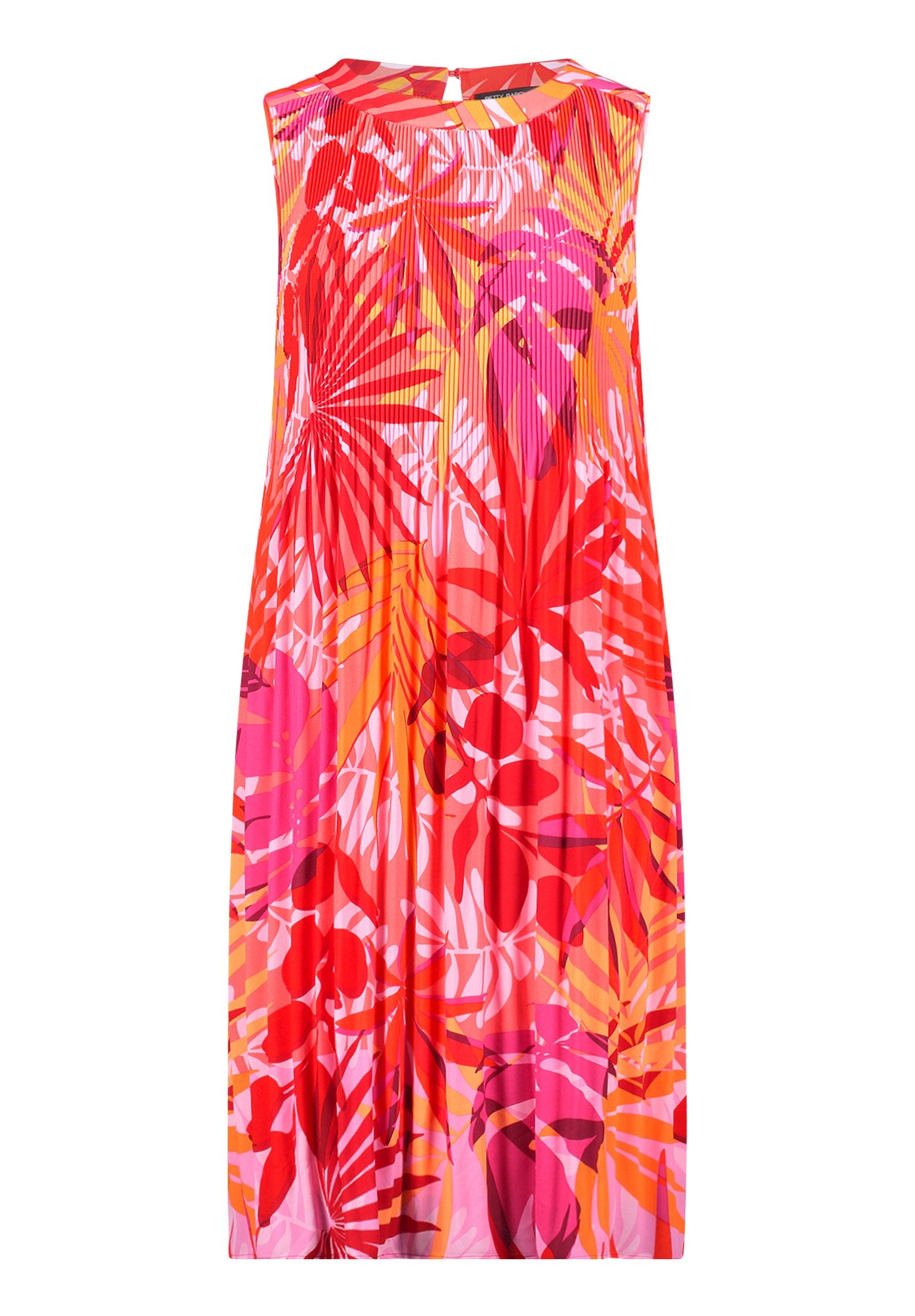 Plisseekleid (Red/pink)