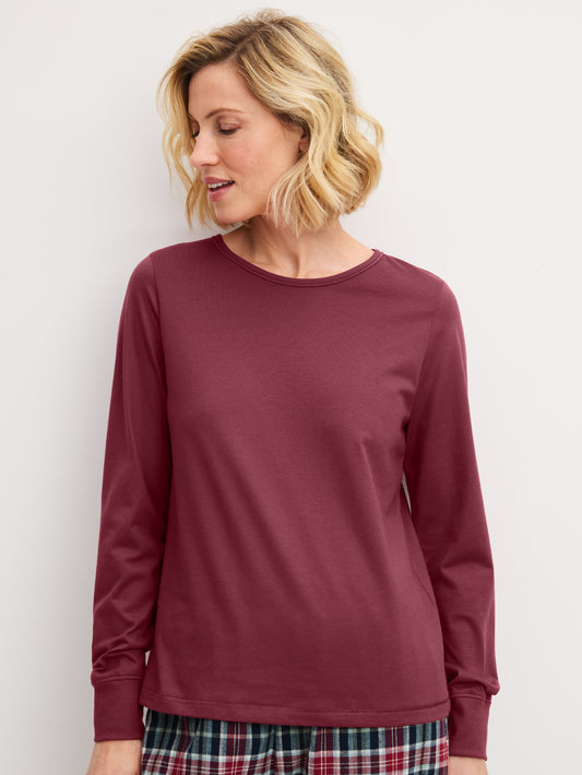 DAMEN Shirt langarm (Mars Red)