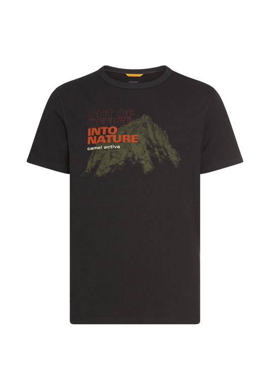 T-Shirt aus reiner Baumwolle (Asphalt)