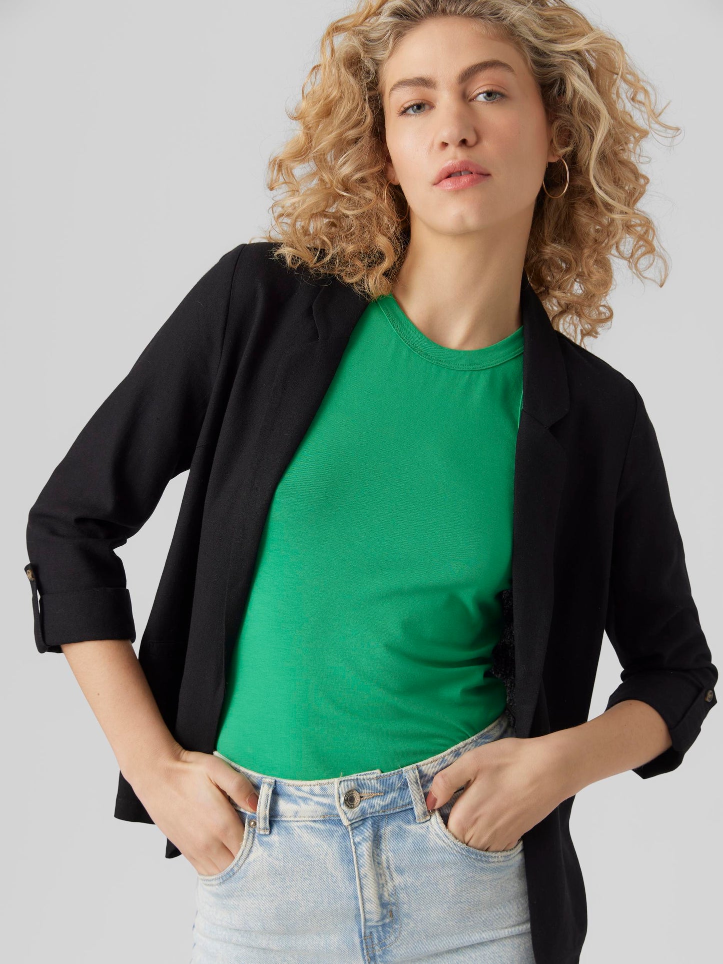 Vmjesmilo 3/4 Loose Blazer Wvn Ga Noos (Black)