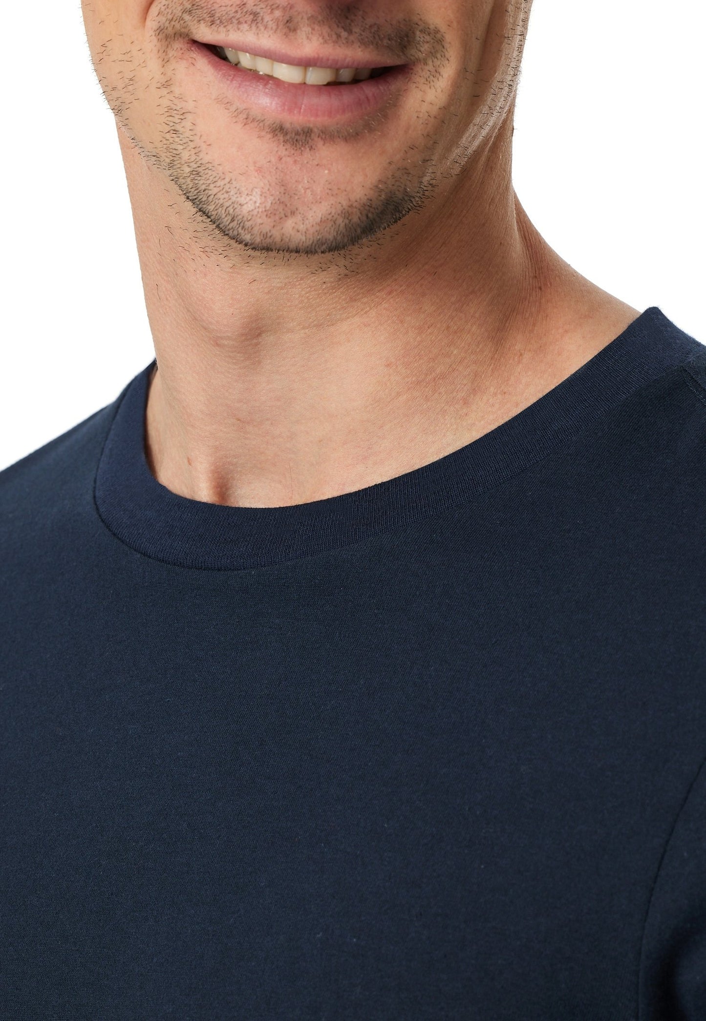 Langarmshirt Rundhals (Nachtblau)