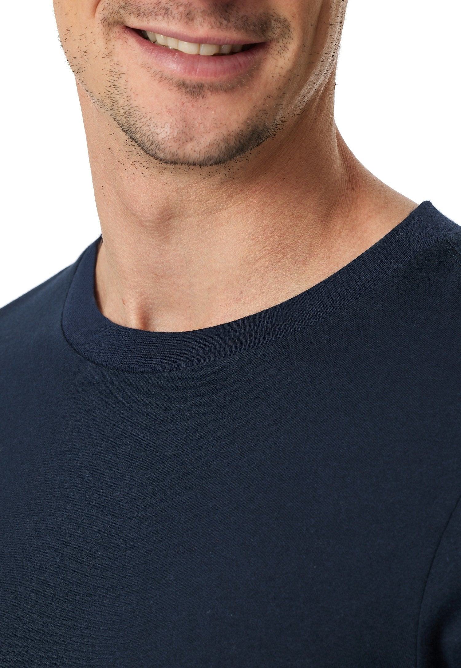 Langarmshirt Rundhals (Nachtblau)