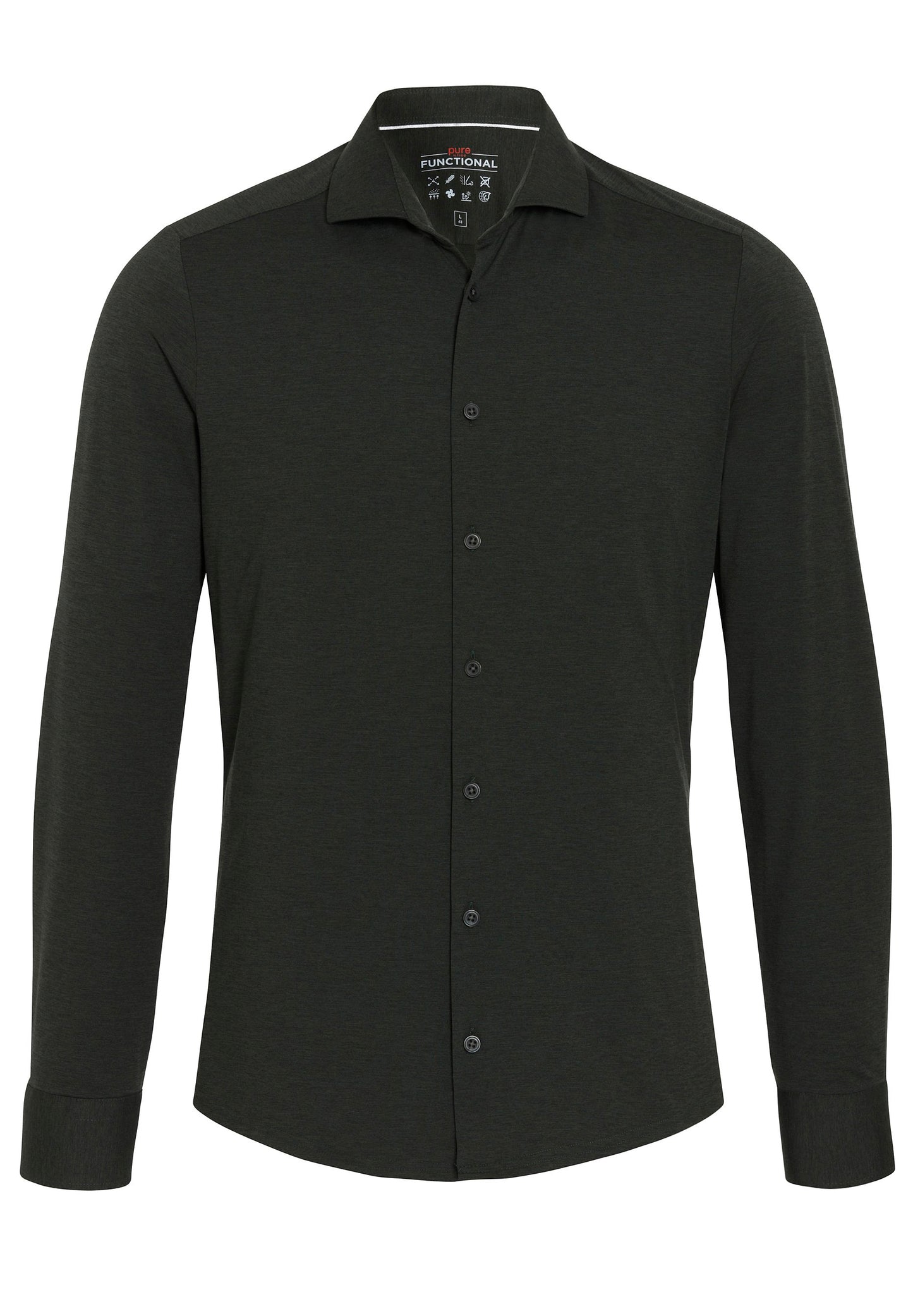 PURE- Functional Hemd Langarm (Uni Tanne)