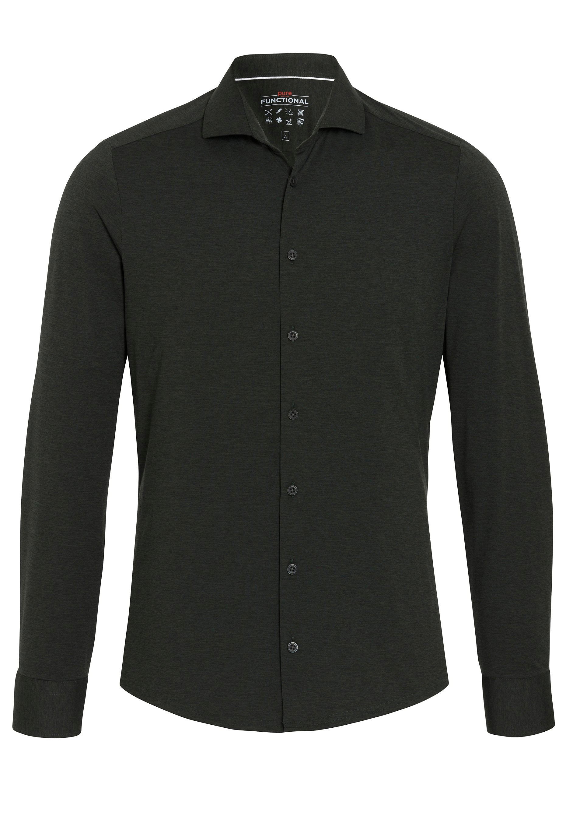 PURE- Functional Hemd Langarm (Uni Tanne)