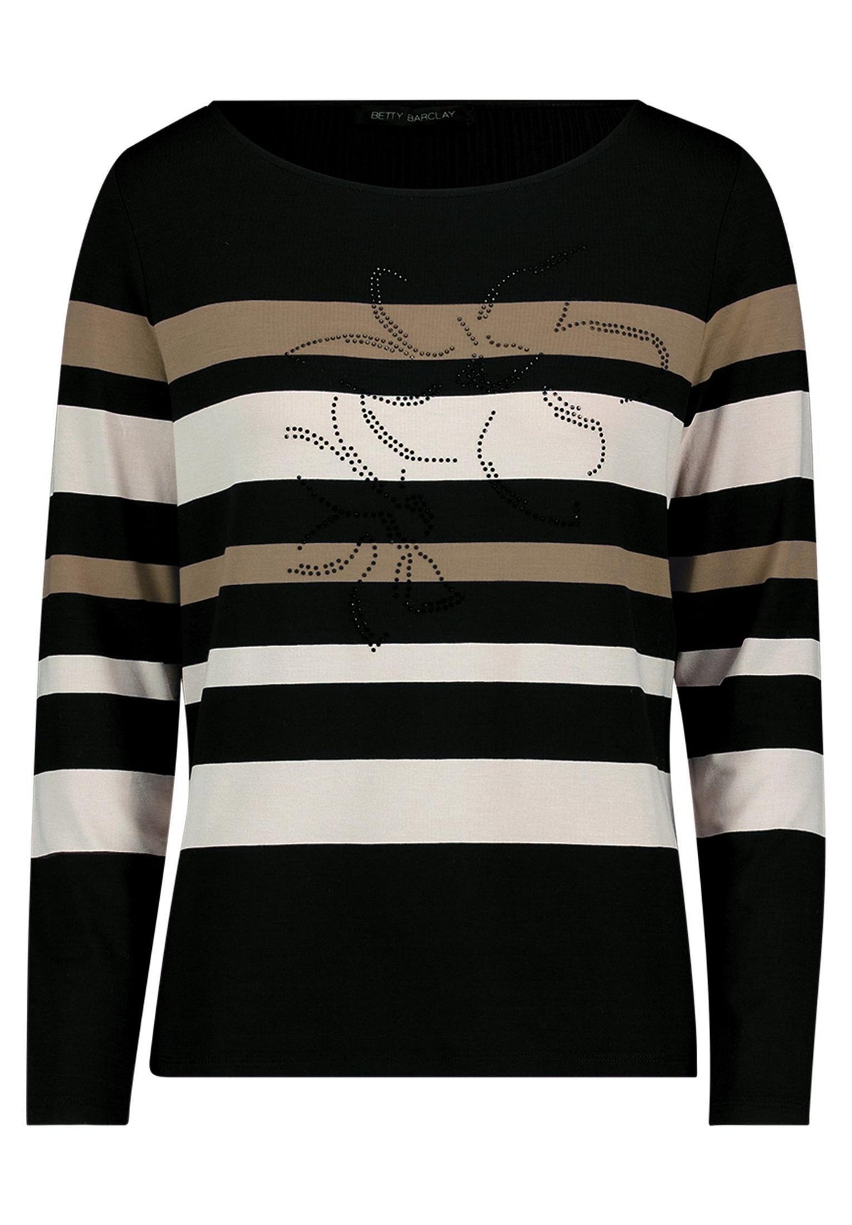 Ringelshirt (Taupe/black)