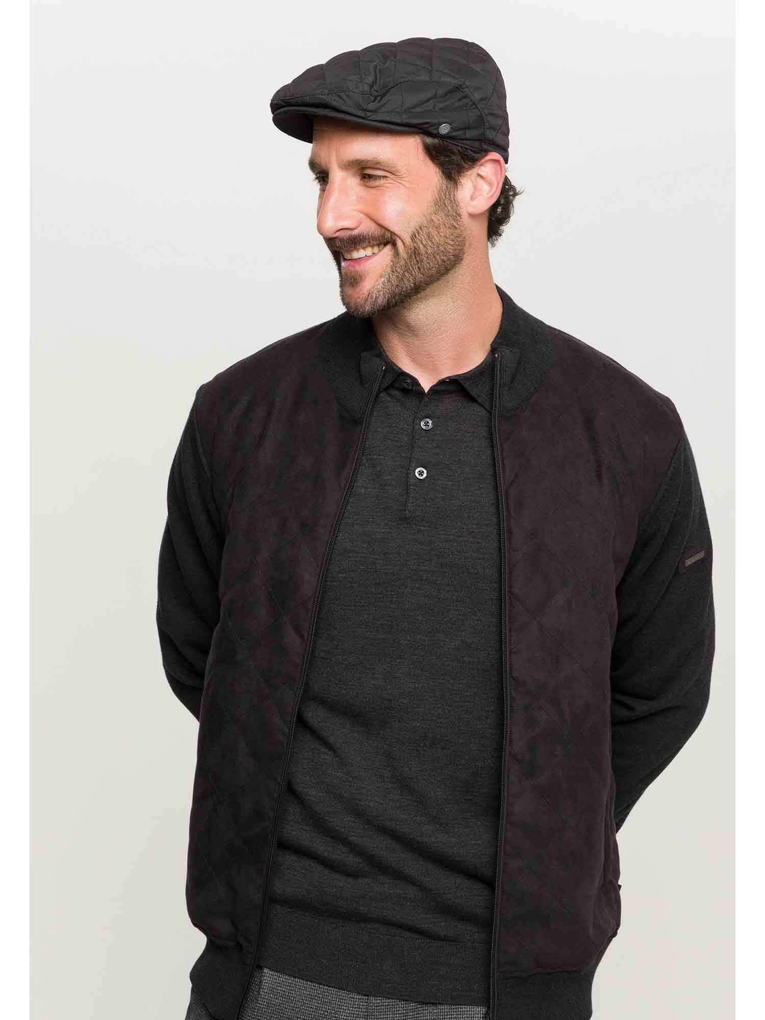 Flatcap Polyester Flatcap (Black)