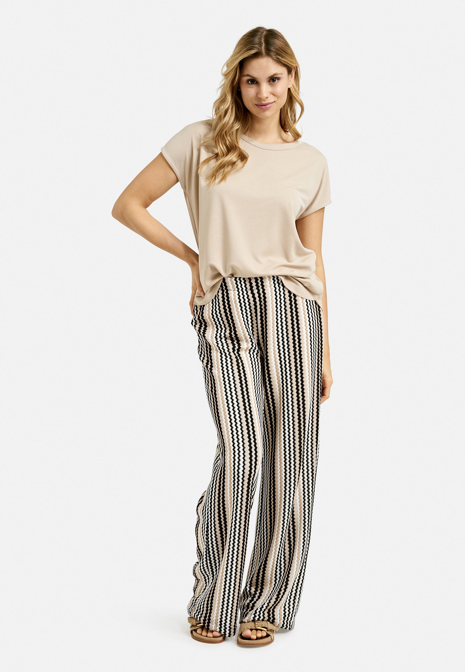 T-Shirt Modal Crossed Backneck (Camel)