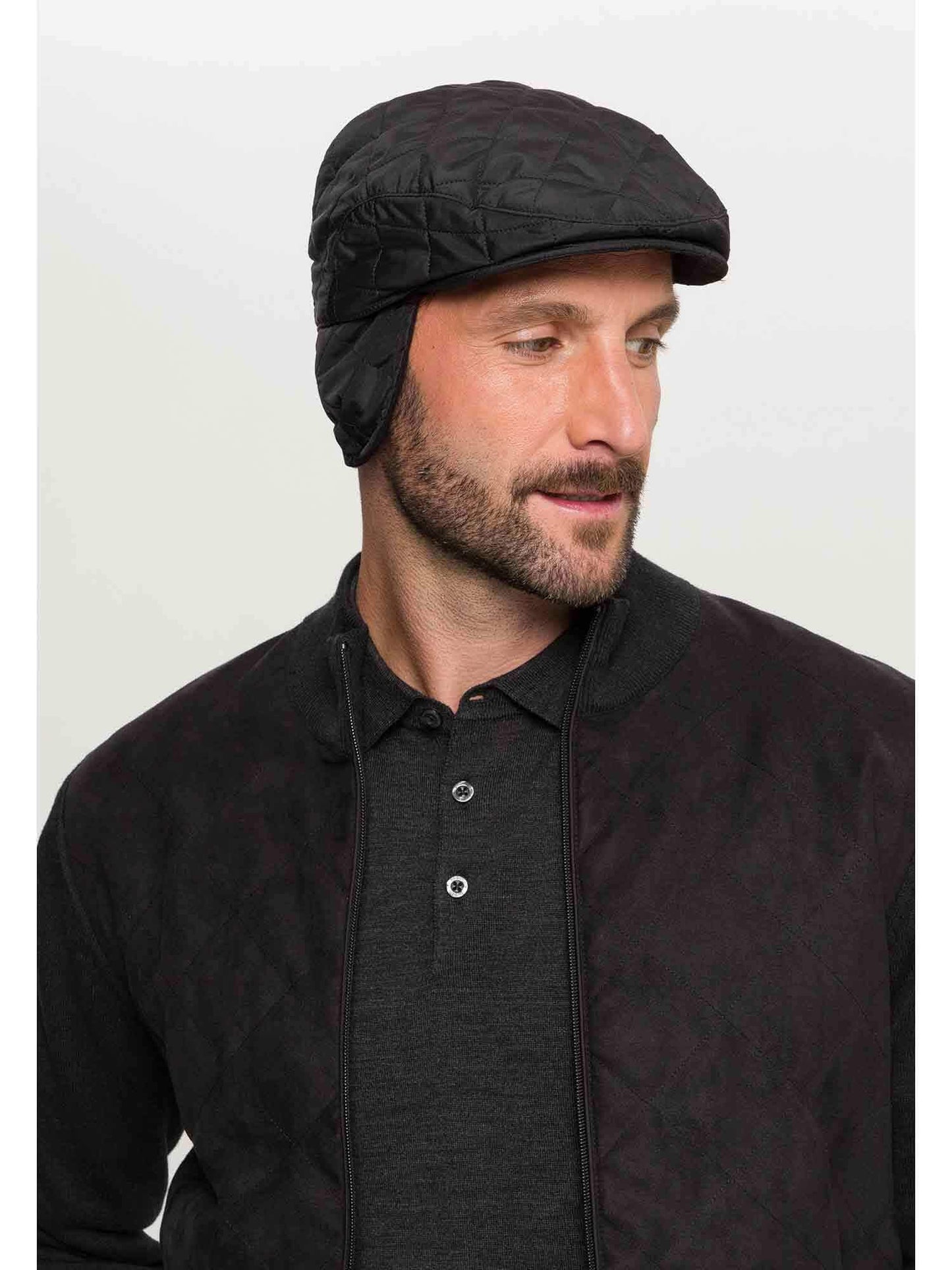 Flatcap Polyester Flatcap (Black)