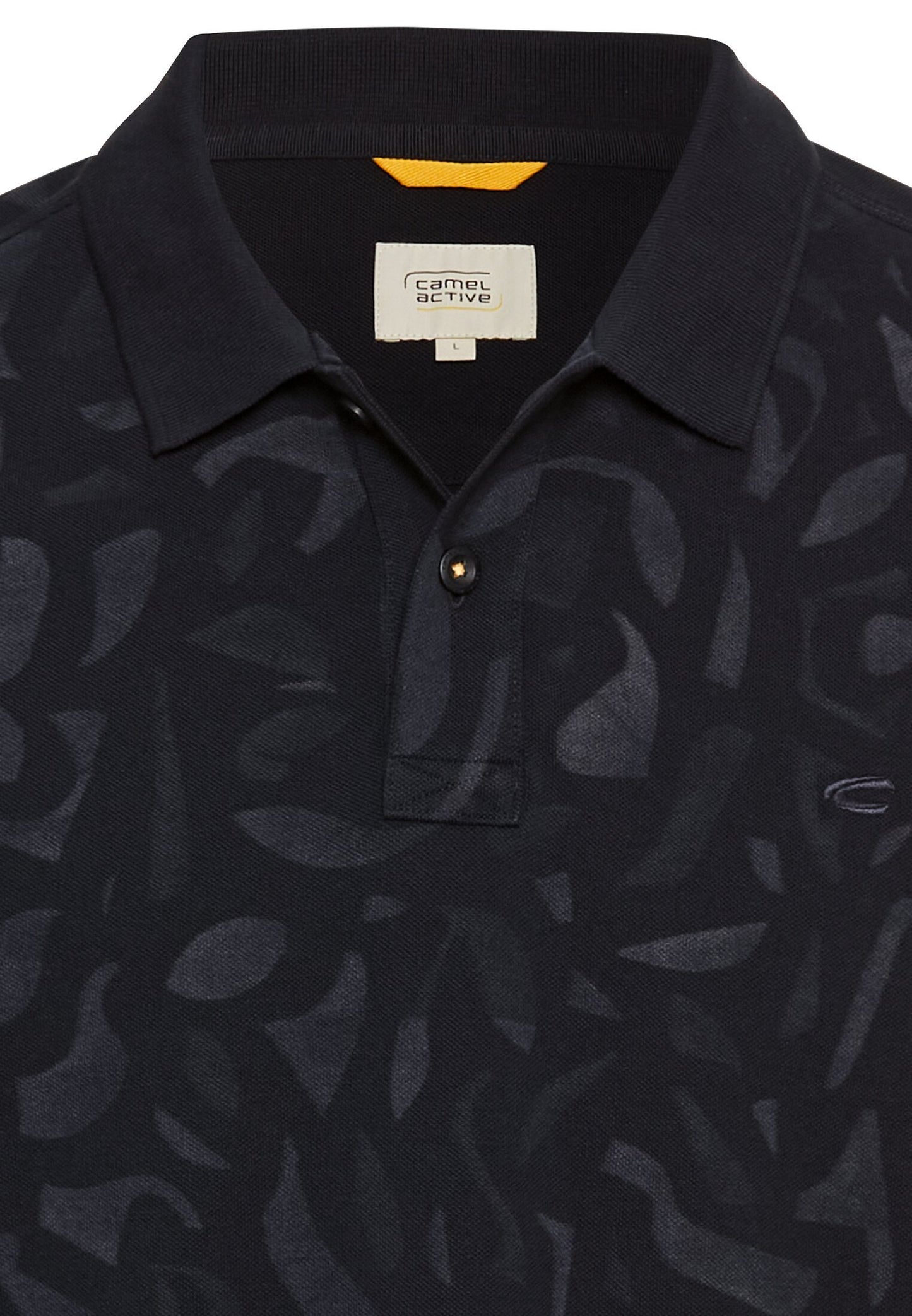 Kurzarm Poloshirt aus reiner Baumwolle (Dark Navy)
