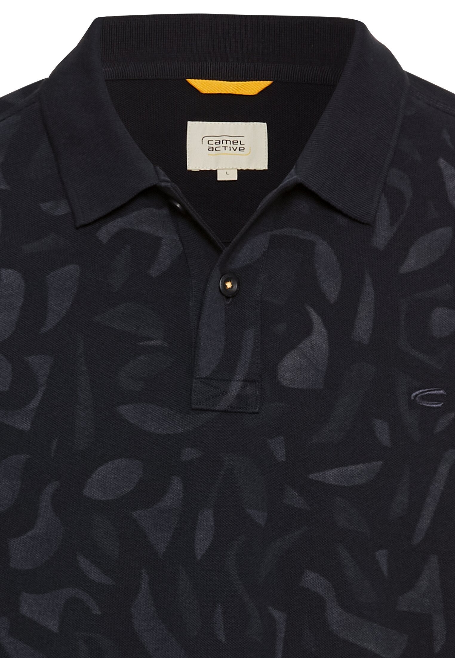 Kurzarm Poloshirt aus reiner Baumwolle (Dark Navy)