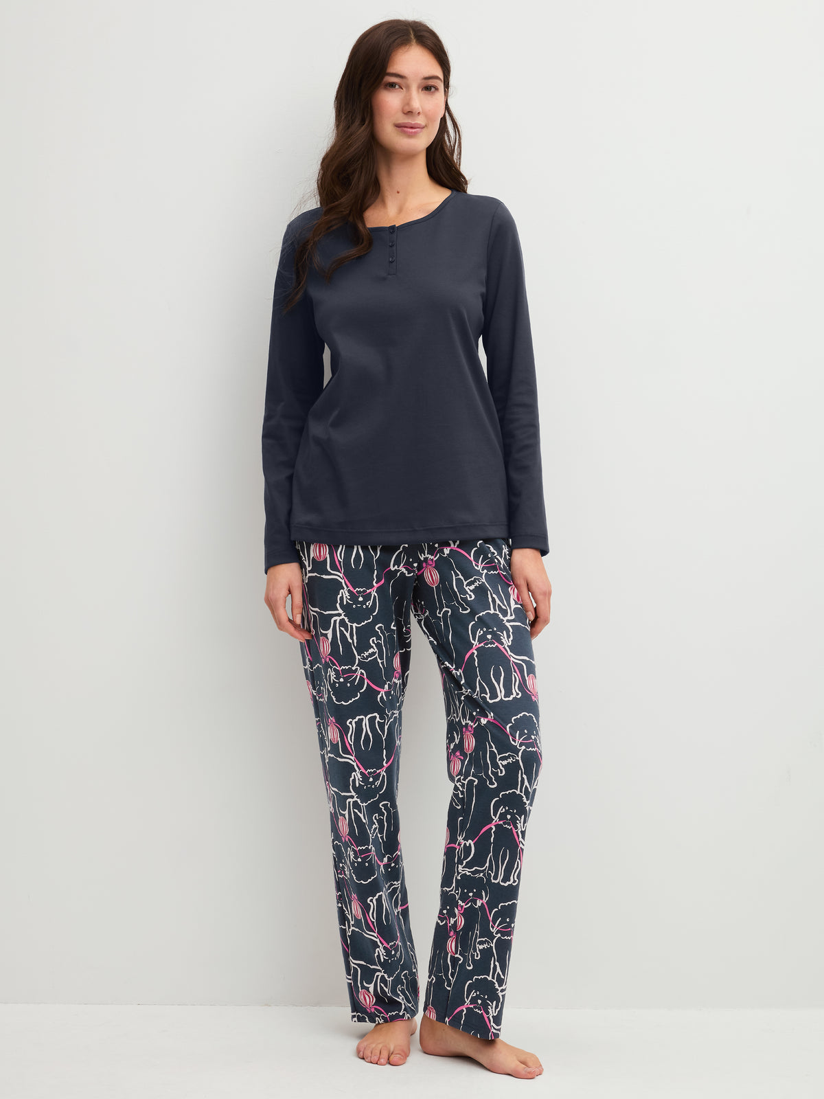 DAMEN Shirt langarm (Blue Night)