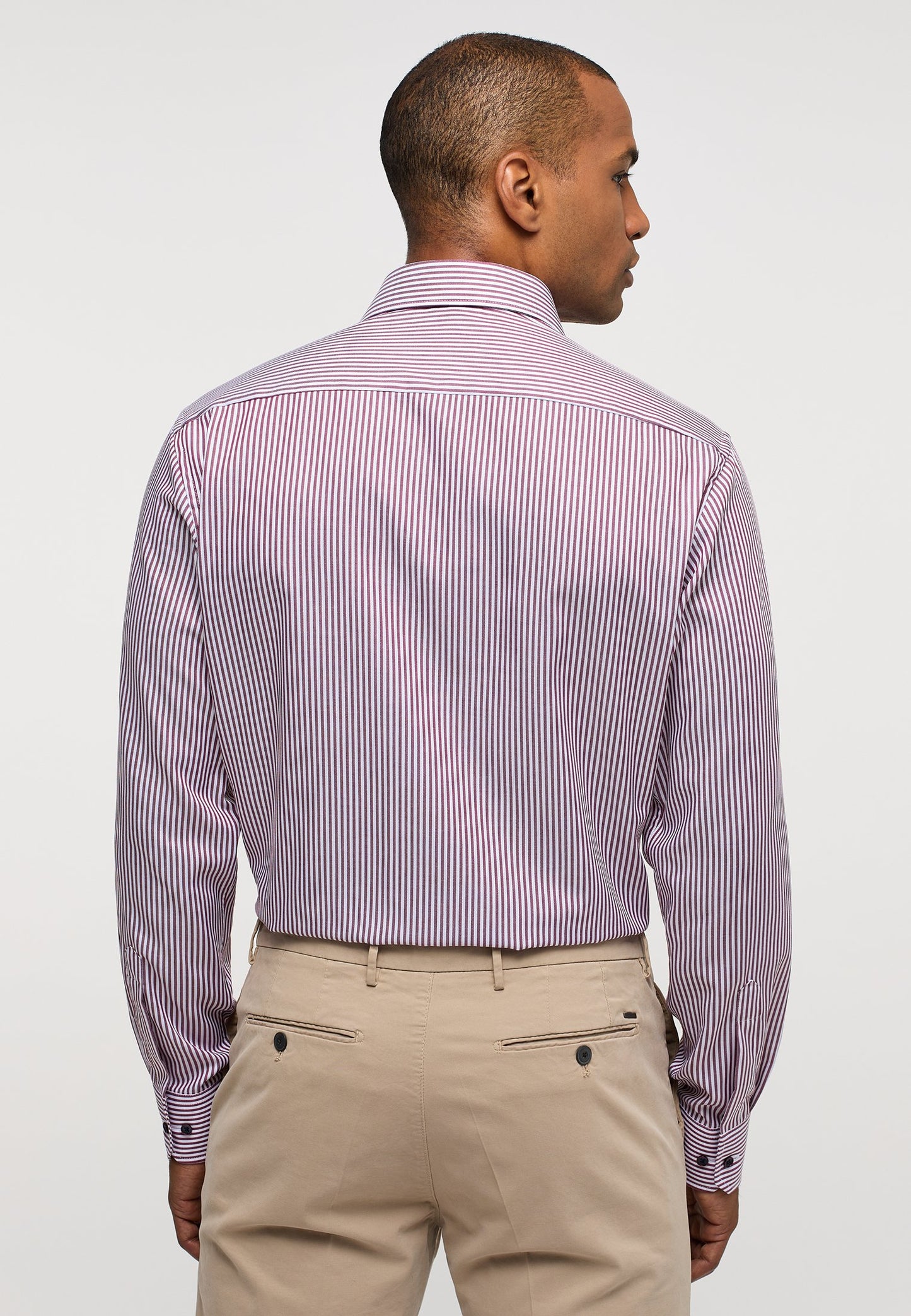 Hemd Twill Langarm (Dunkelrot)