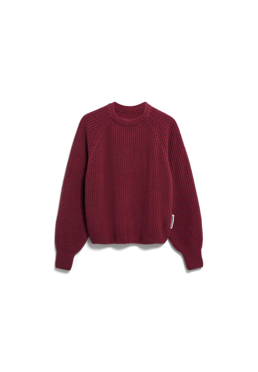 Rib Knit Sweater (Velvet Red)