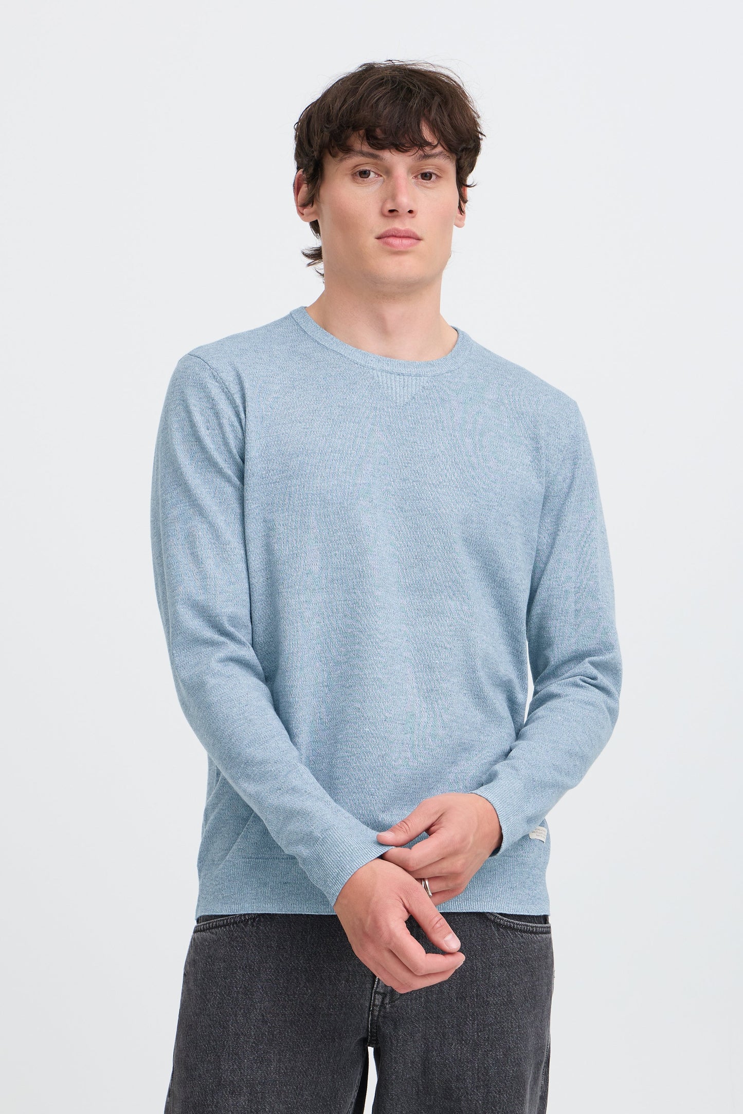 Bhbruton Crew Neck Knit Noos (Faded Denim)