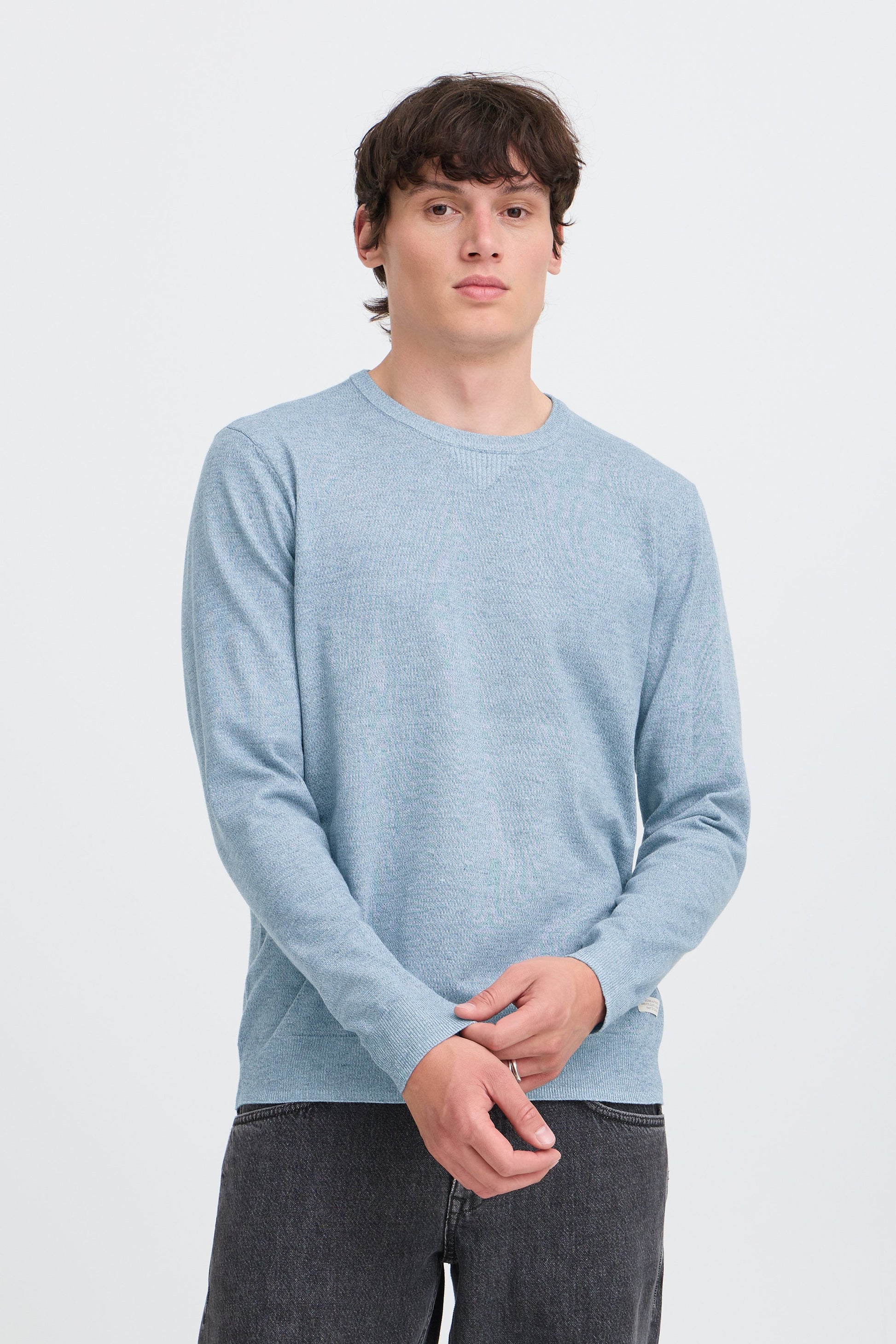 Bhbruton Crew Neck Knit Noos (Faded Denim)
