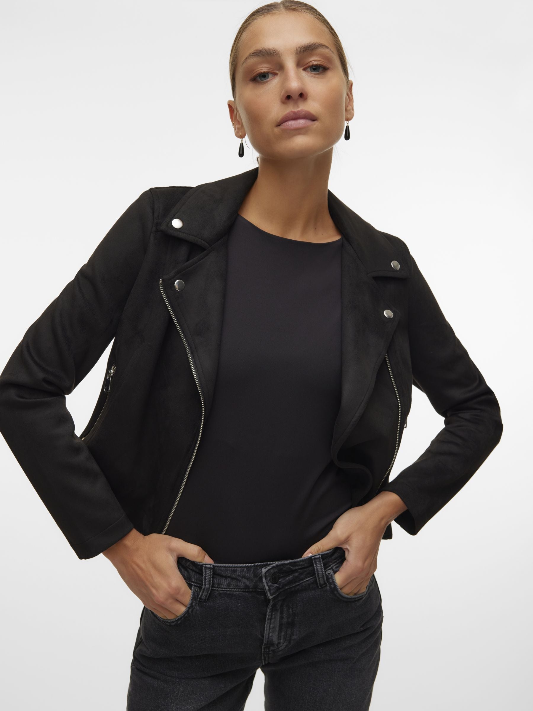 Vmjose Short Faux Suede Jacket Noos (Black)