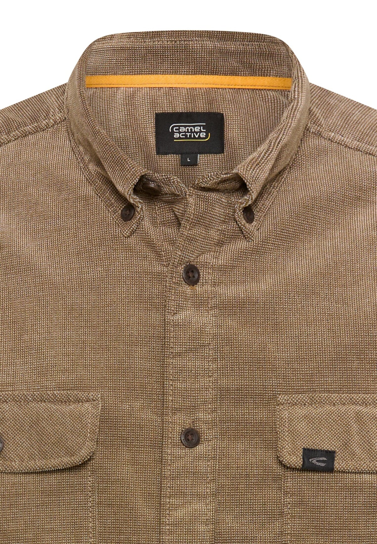 Cord Hemd mit 2-Wege Stretch (Sepia Brown)