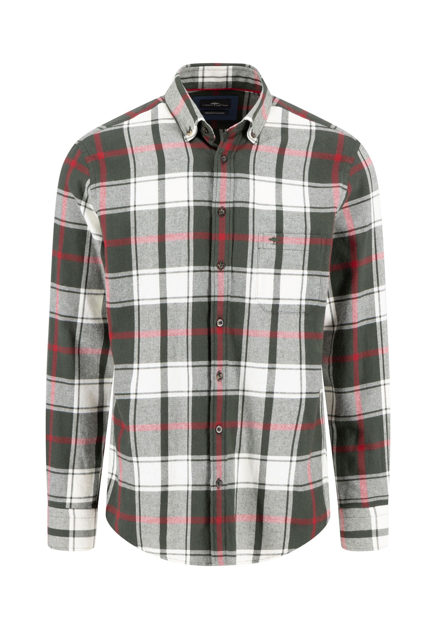Premium Flannel Check, B.D., 1/1 (Dark Ivy)