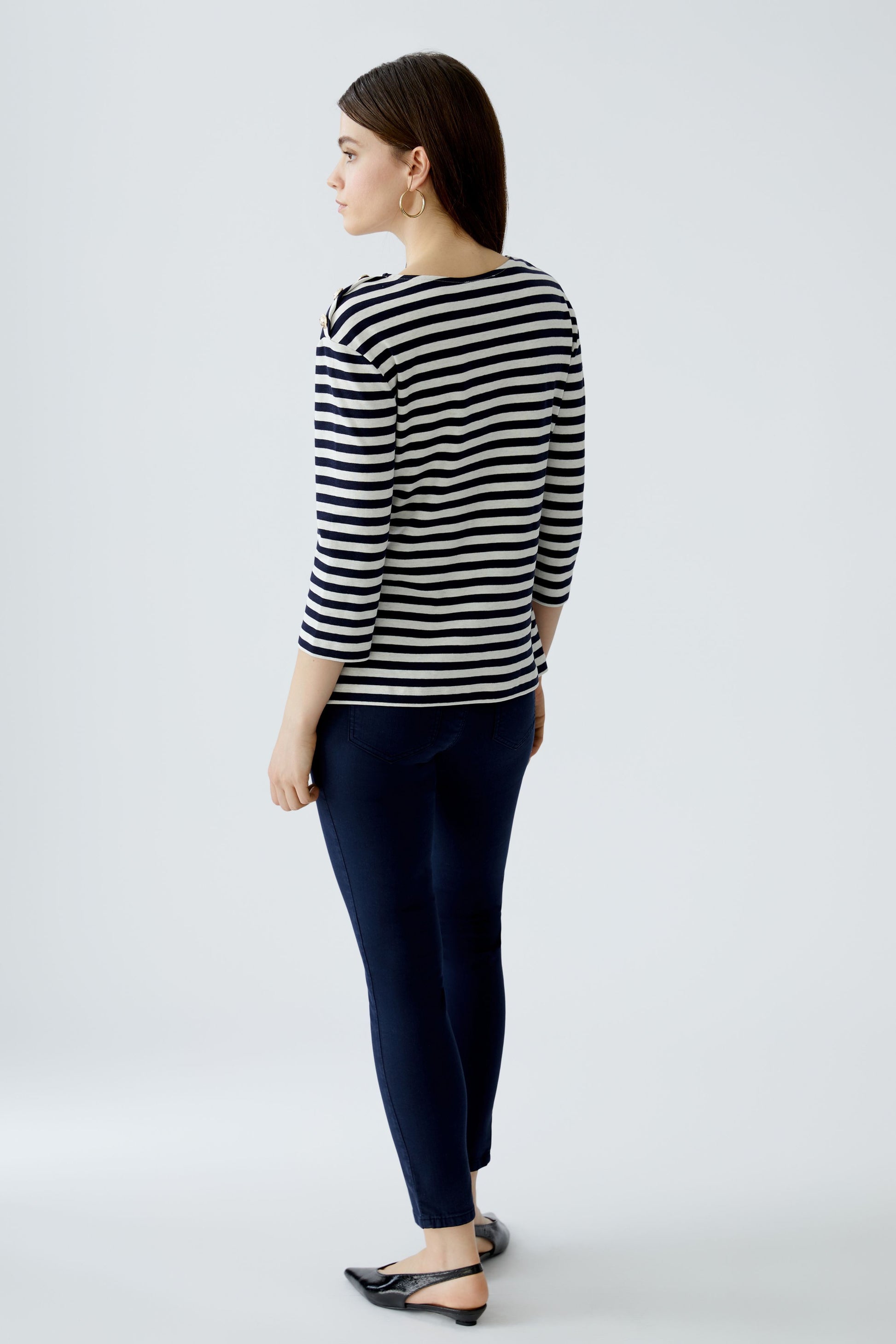 SUNALA T-Shirt reine Baumwolle (White Blue)