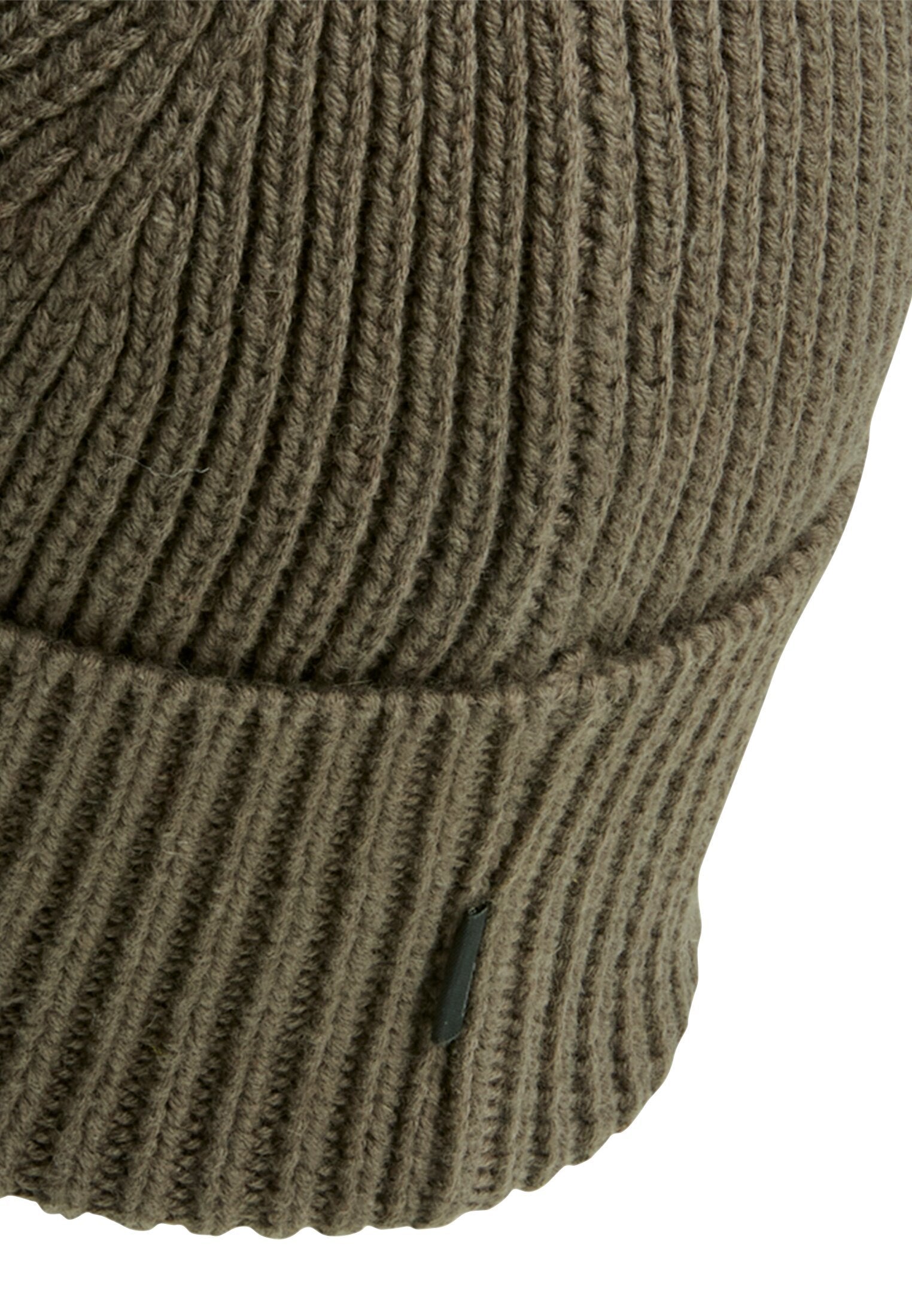 Beanie aus einem Baumwoll-Kaschmir Mix (Dark Brown)