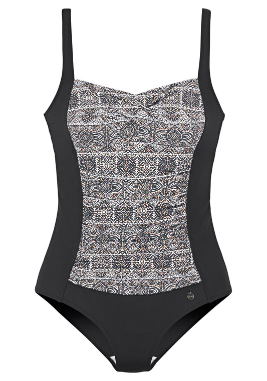 LASCANA Badeanzug (Black Print)