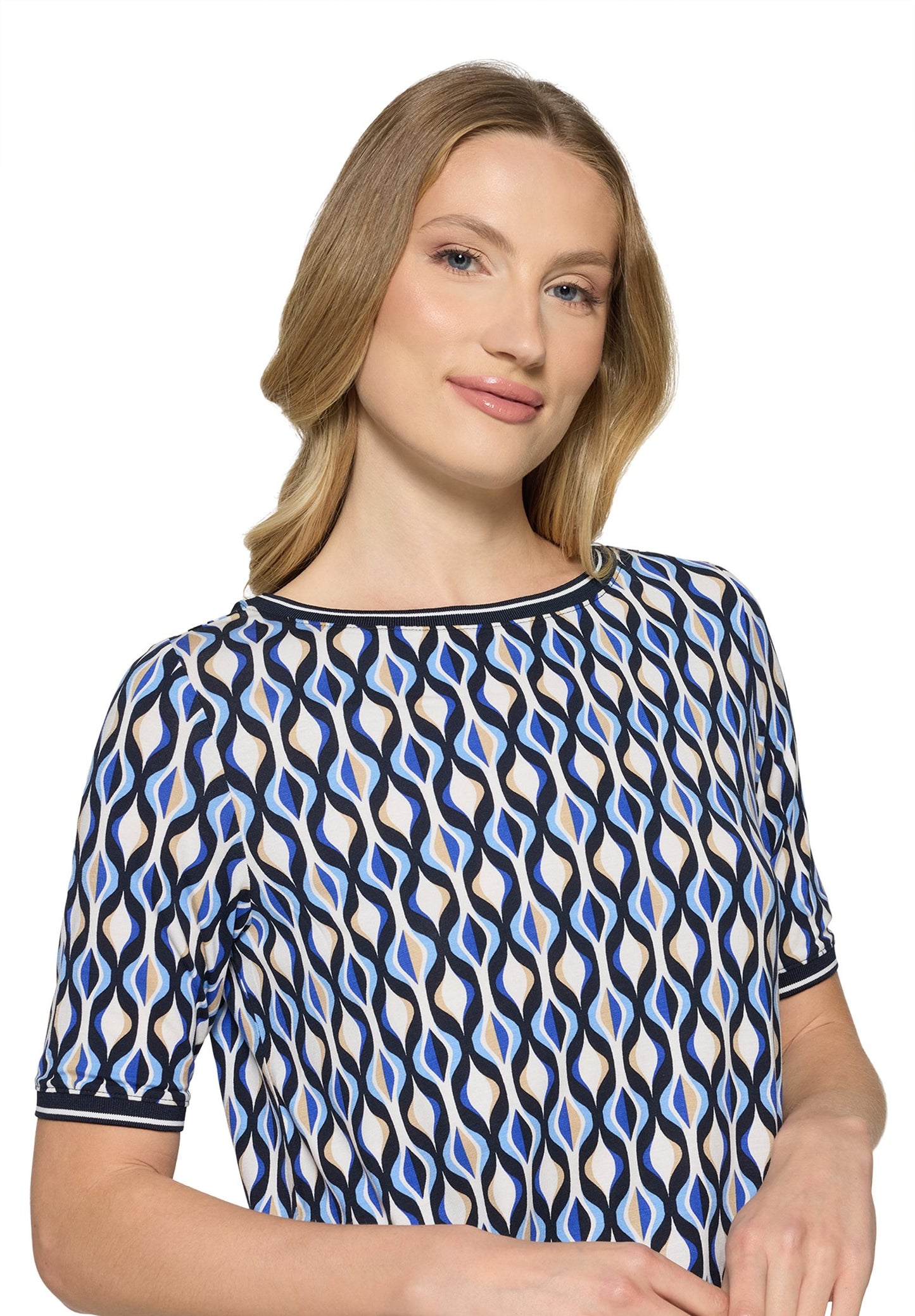Casual-Shirt (Blue/cream)