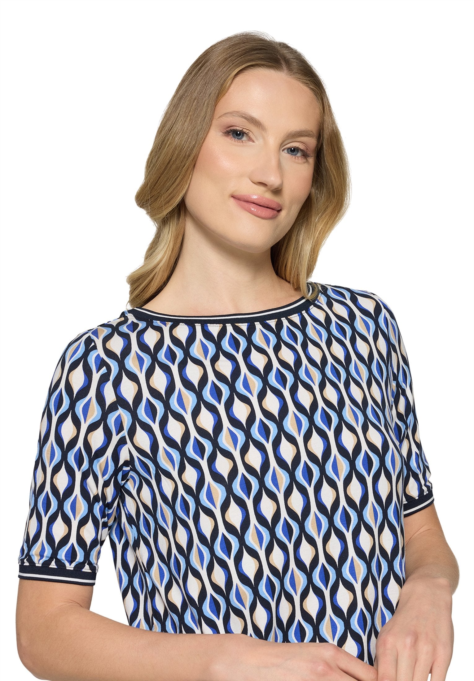 Casual-Shirt (Blue/cream)