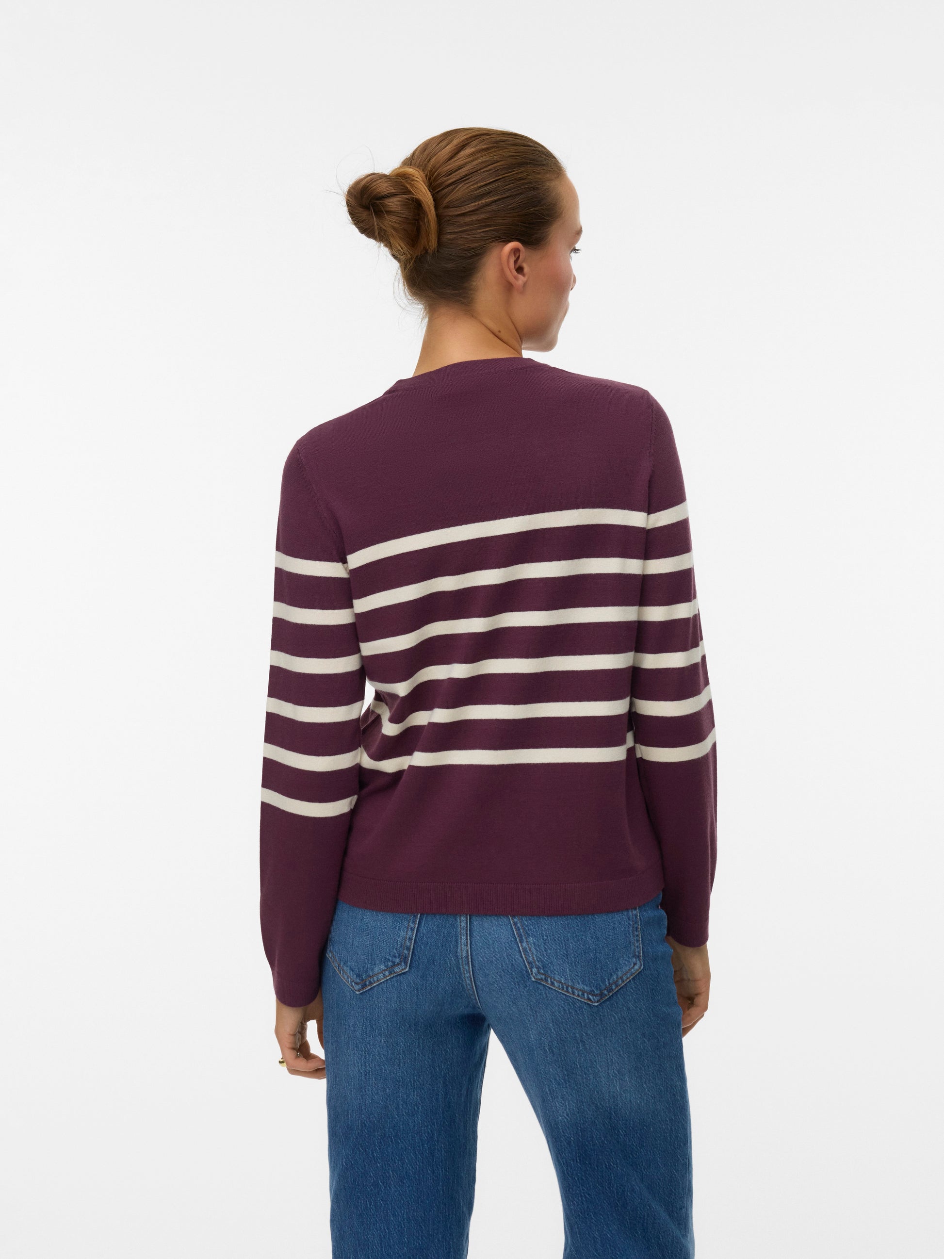 Vmsaba Plain Ls O-neck Pullover Ga Noos (Winetastin)