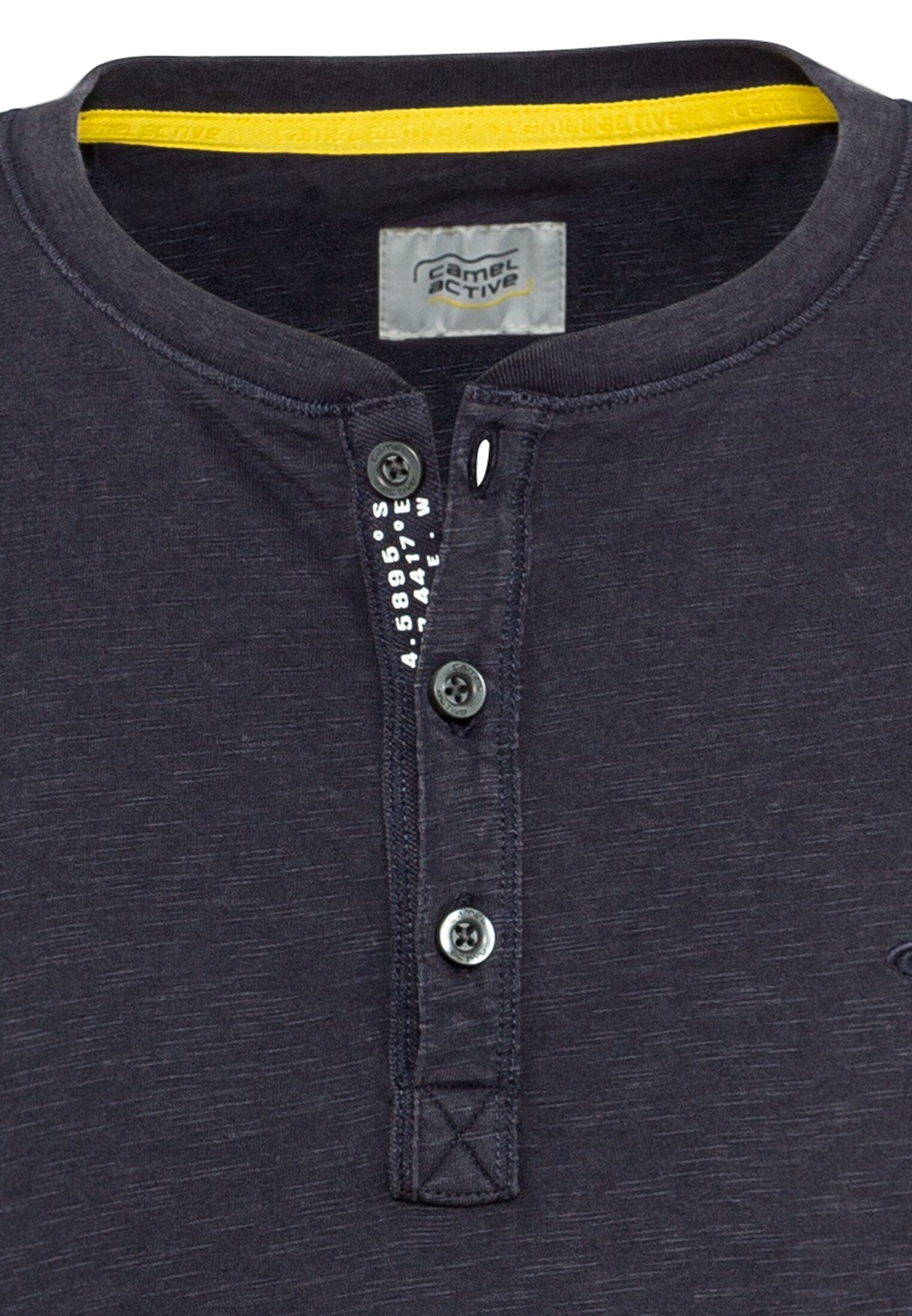 Kurzarm Henley aus Organic Cotton (Night Blue)