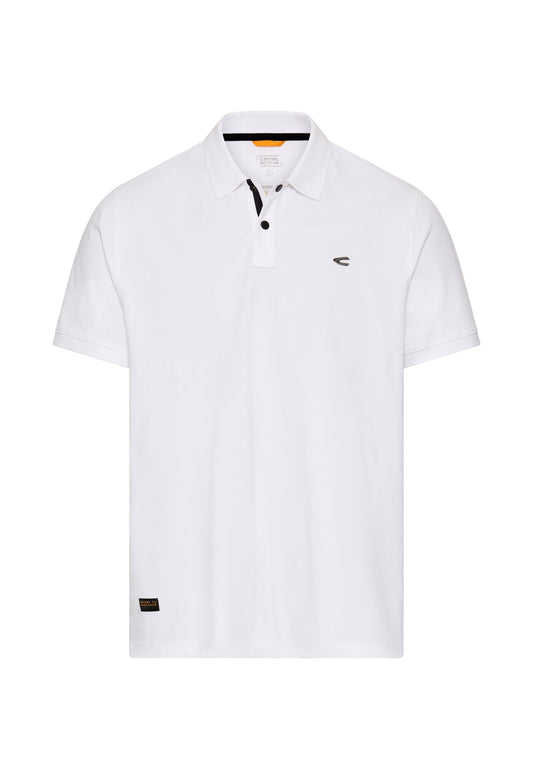 Poloshirt mit Druckknöpfen (White)