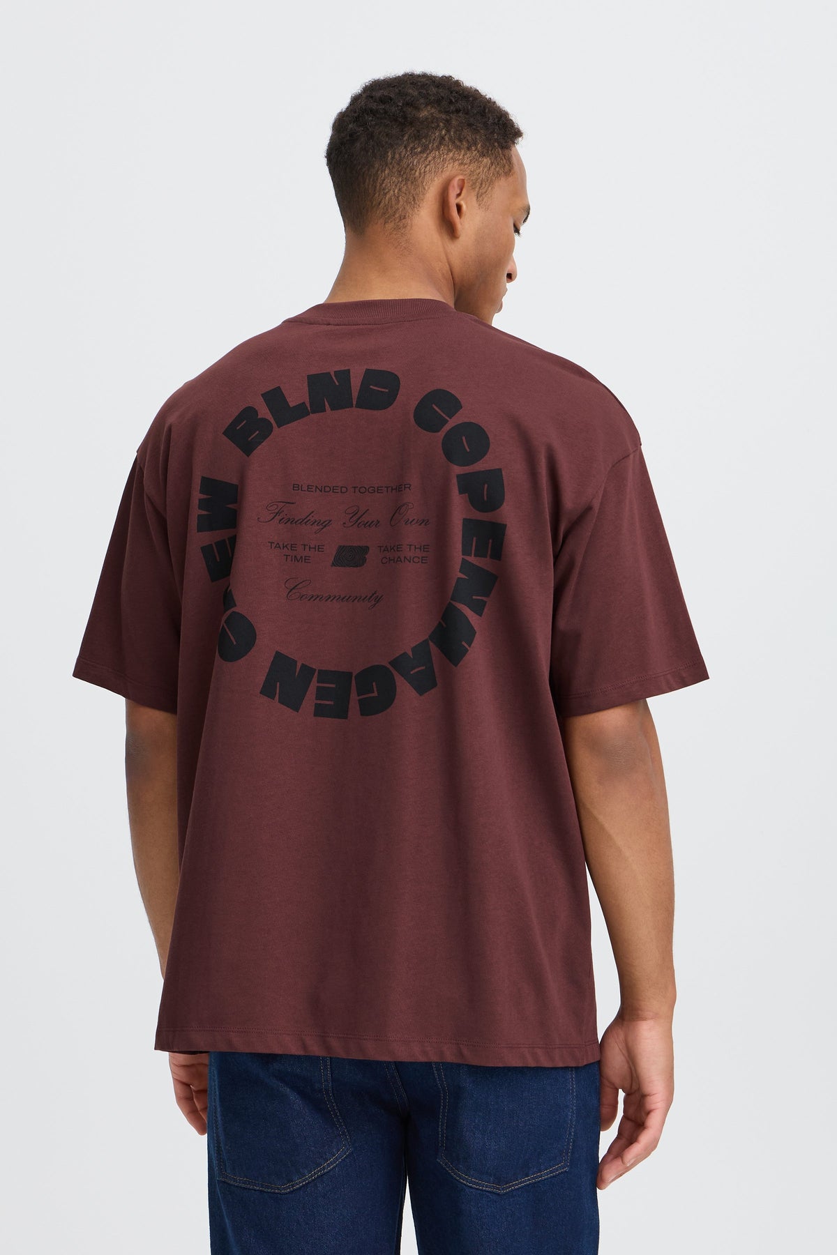 Bhlucius S/s Wash Print Tee (Rum Raisin)