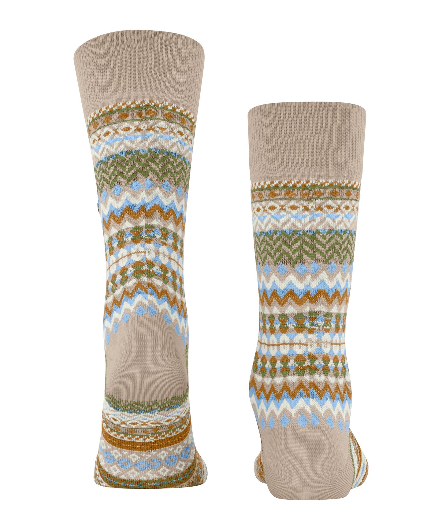 Burlington Fair Isle Herren (Cafe Latte)