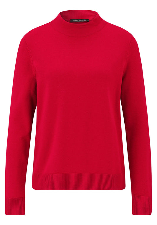 Basic-Strickpullover (Red Scarlet)