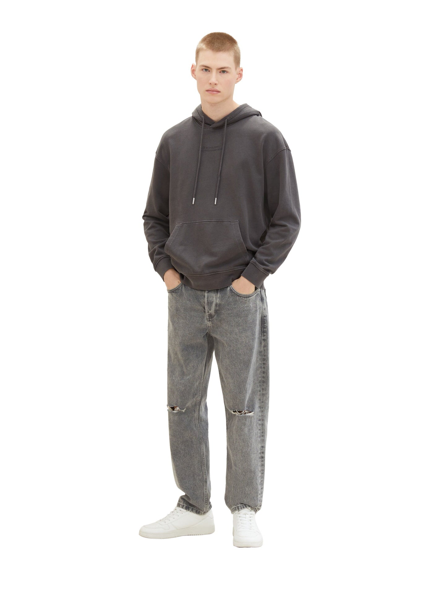 Hoodie mit Print (Dusty Mint Blu)