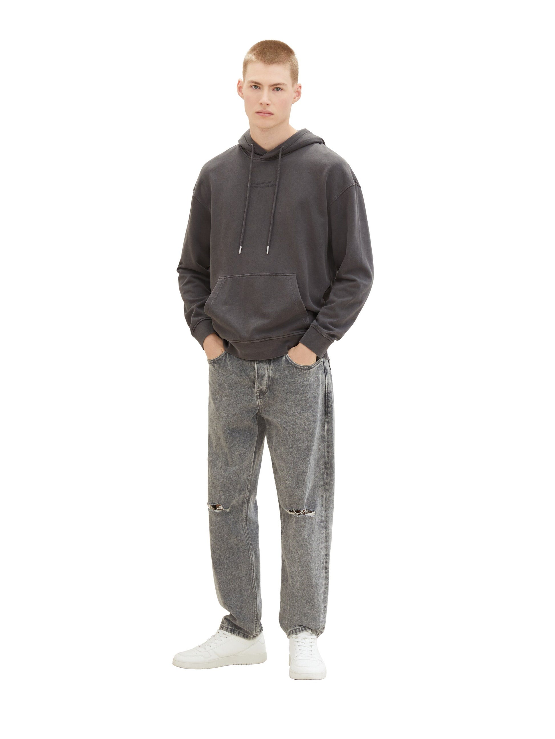 Hoodie mit Print (Dusty Mint Blu)