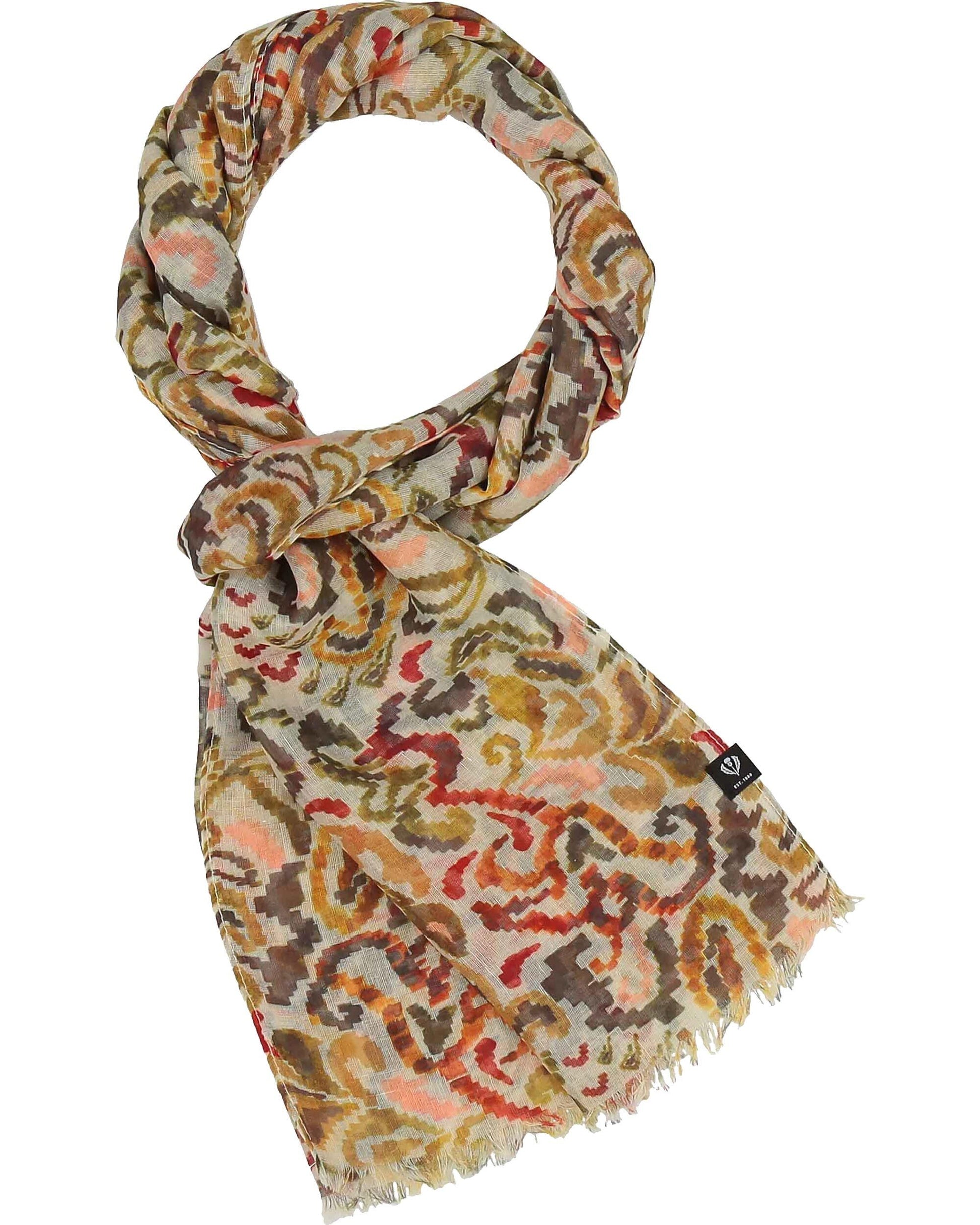 Schal Sustainability Edition - Schal mit abstrahiertem Paisley-Muster (Khaki)